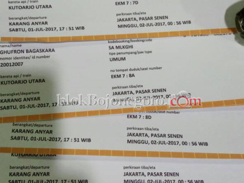 Waspada, Beredar Tiket KAI Palsu